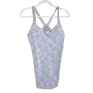Lululemon T3 Grey/White Strappy Tank